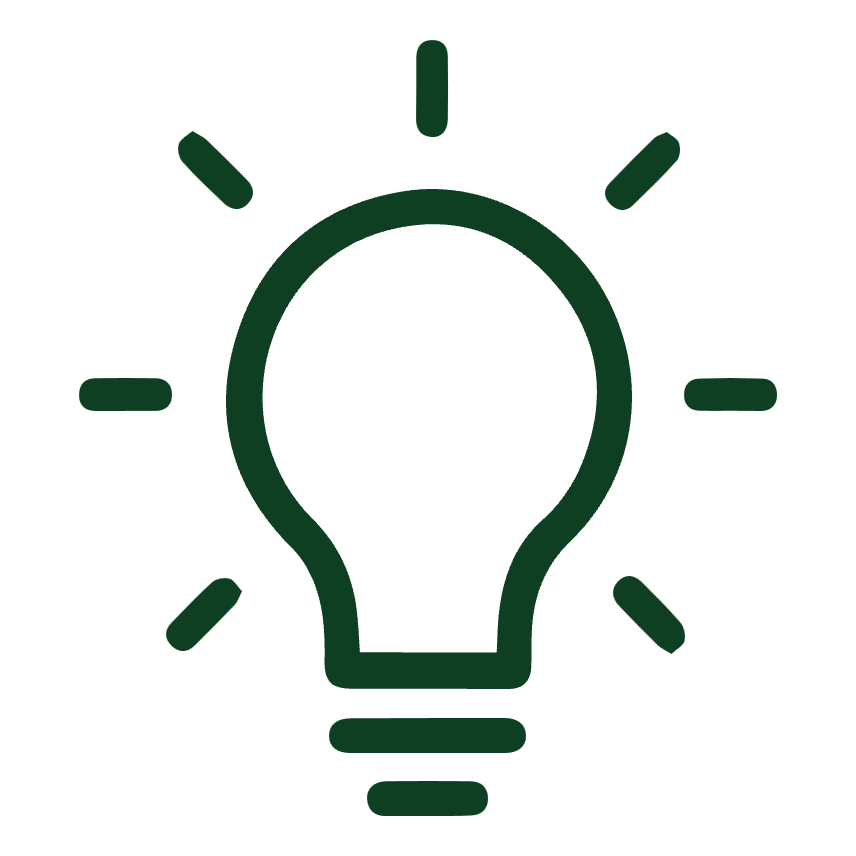 A lightbulb, the icon for Insight